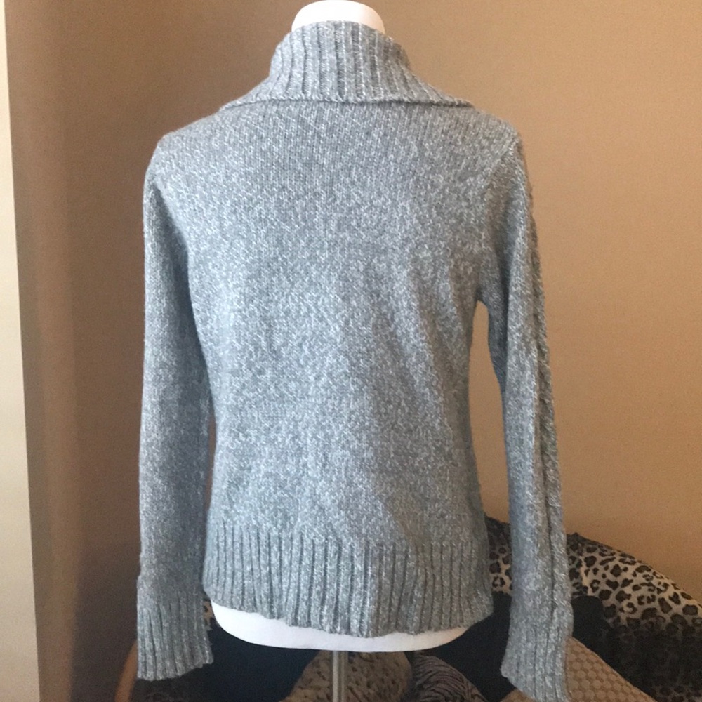 Gray Cable Sweater Jacket - Picture 2 of 4